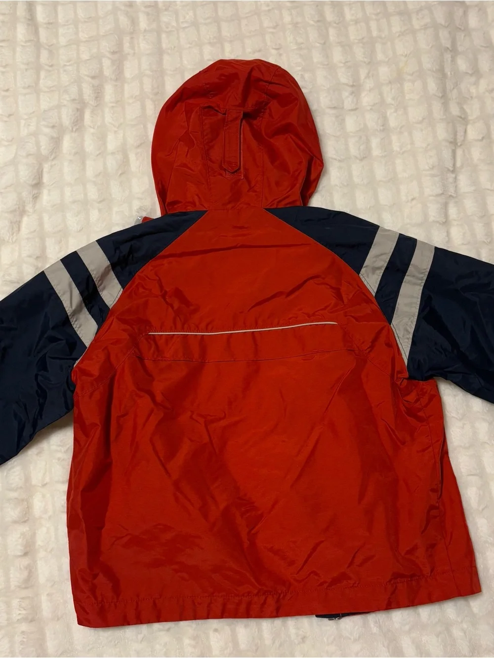 Columbia Red and Navy Hooded Windbreaker Boys Size 6/7